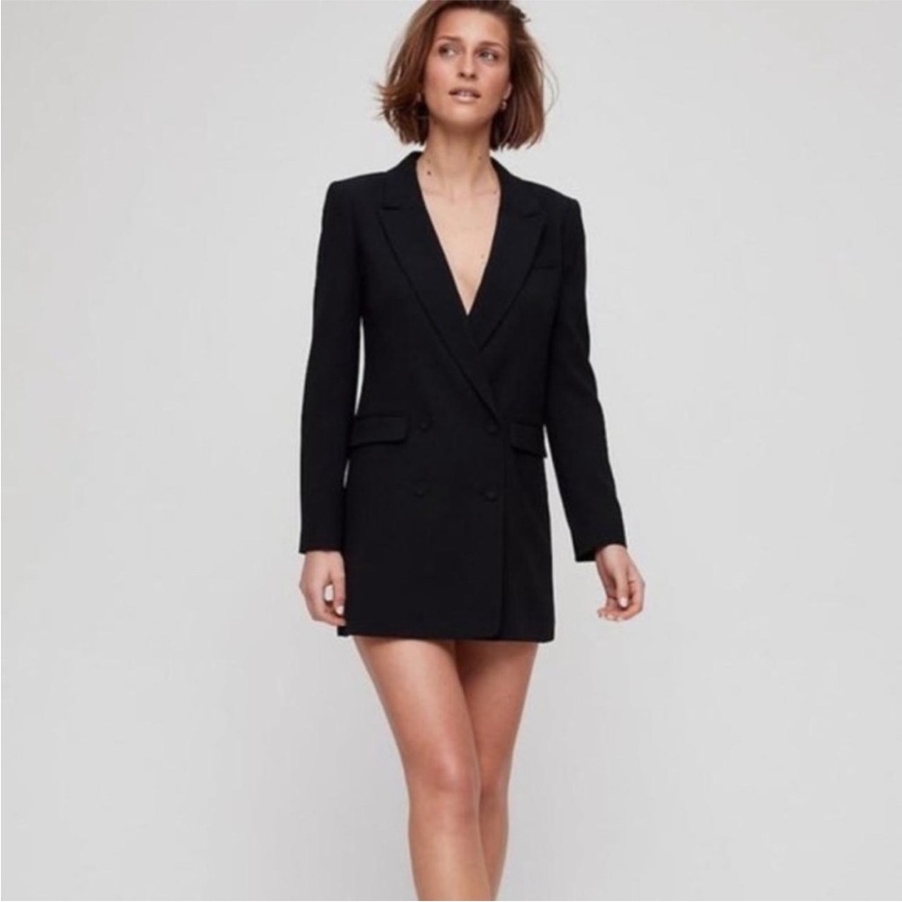 Babaton Women's Elegant Black Blazer Dress